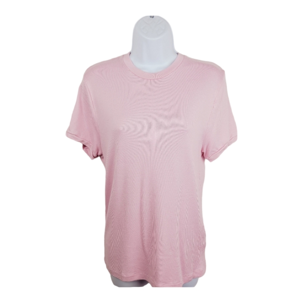 Zara Womens light pink top warm Medium short sleeve top